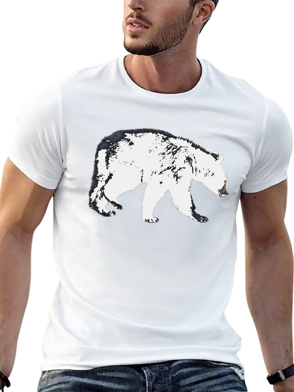 Bear Graphic Black T-Shirt