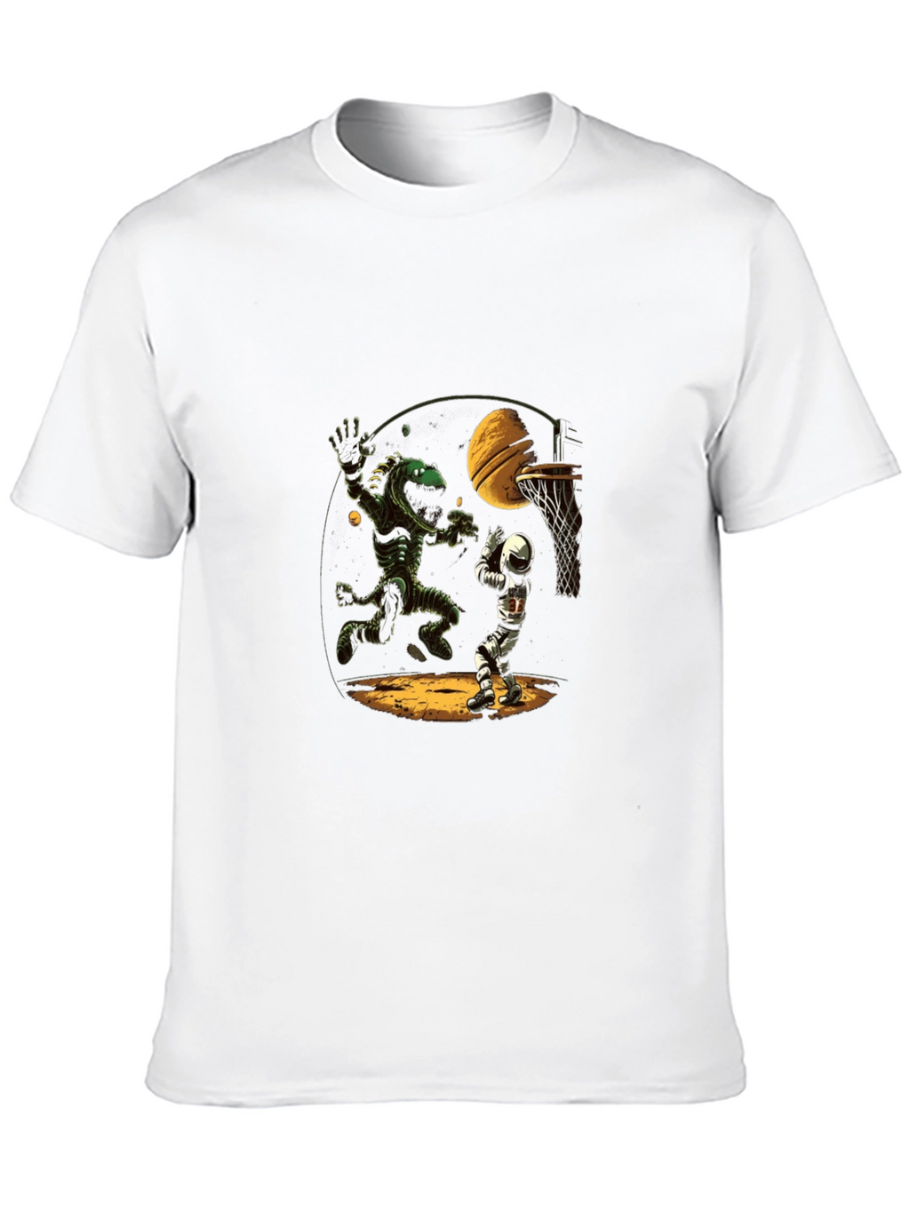 Alien vs. Astronaut Basketball T-Shirt