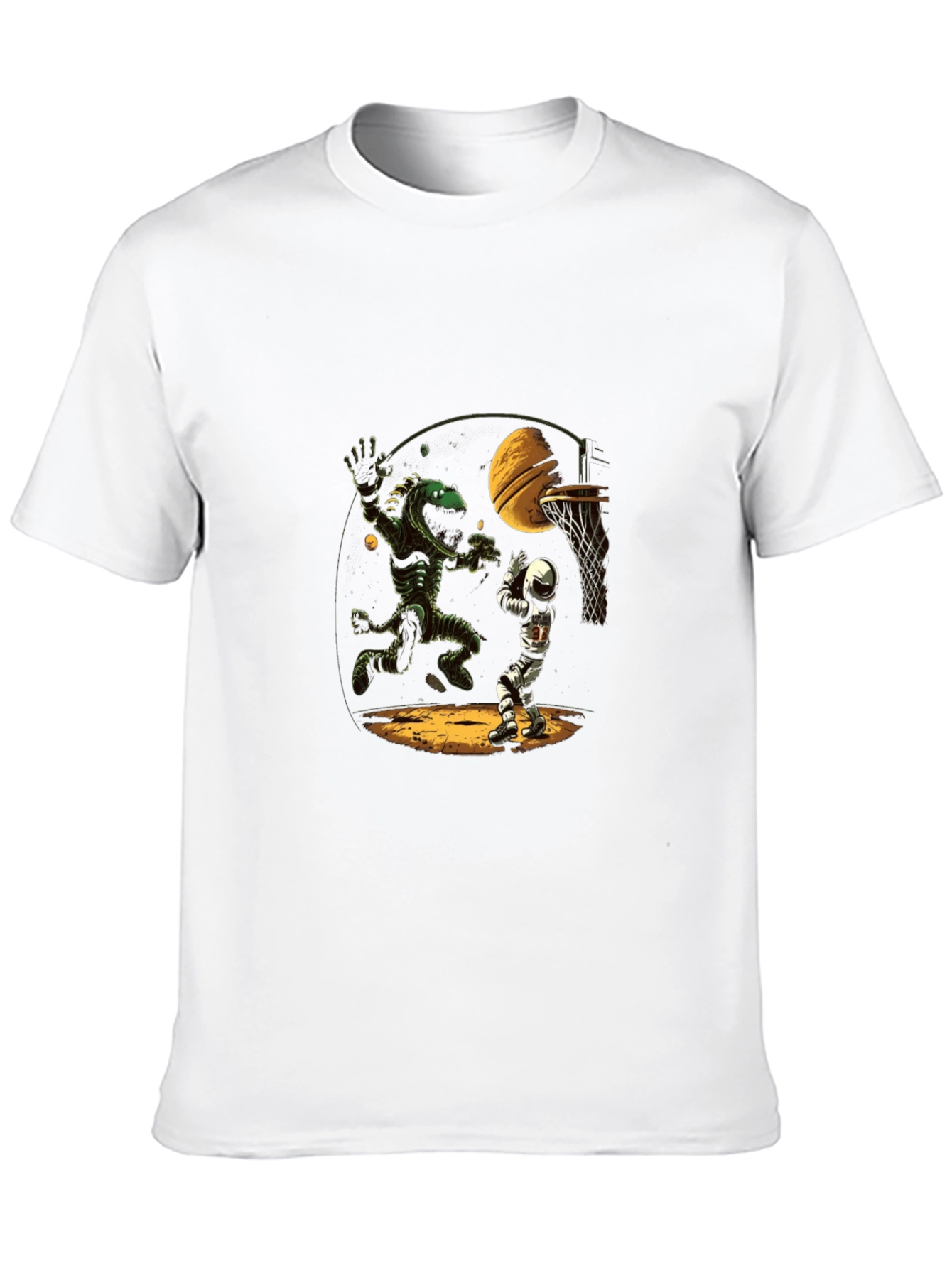 Alien vs. Astronaut Basketball T-Shirt