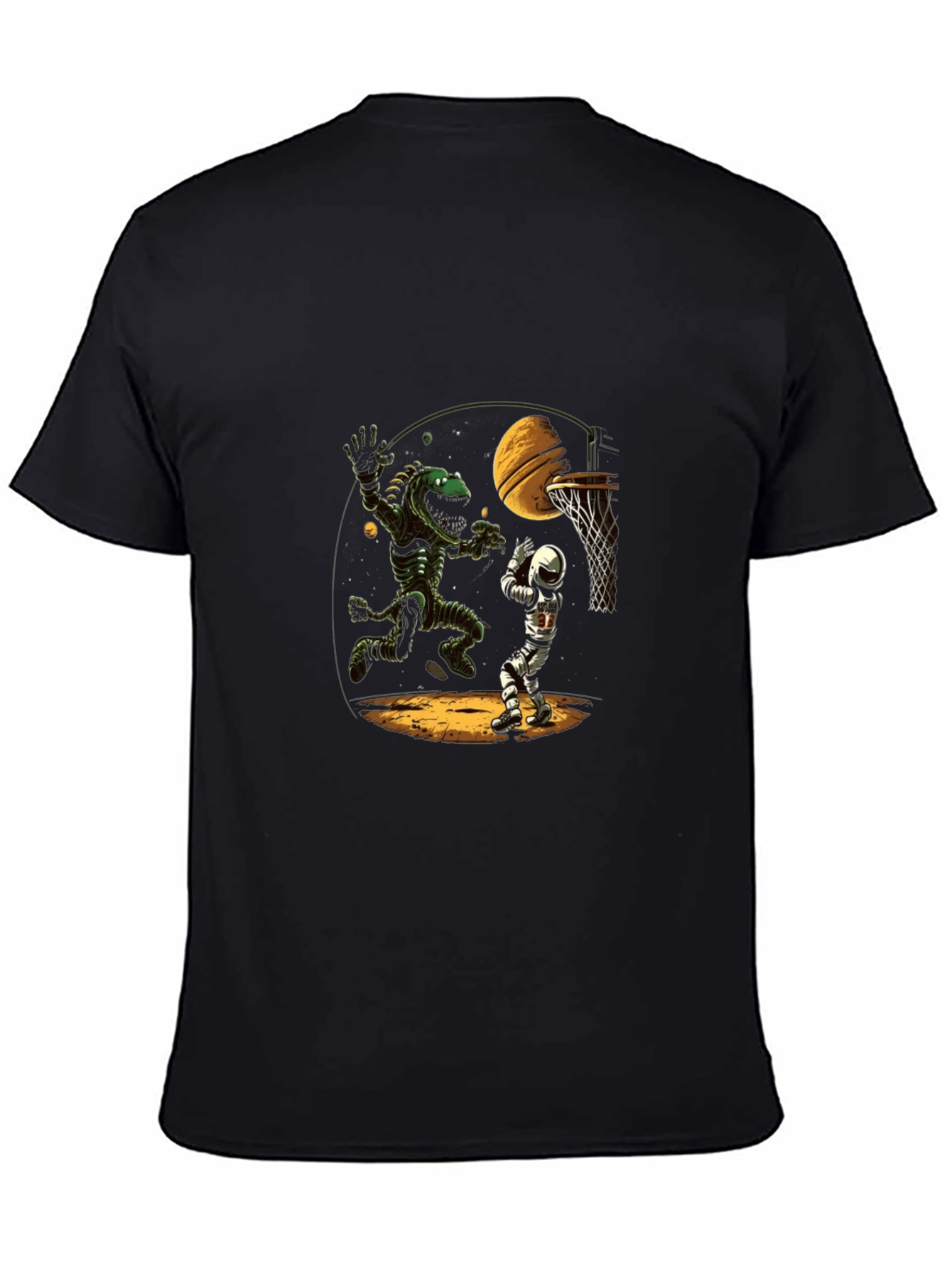 Alien vs. Astronaut Basketball T-Shirt