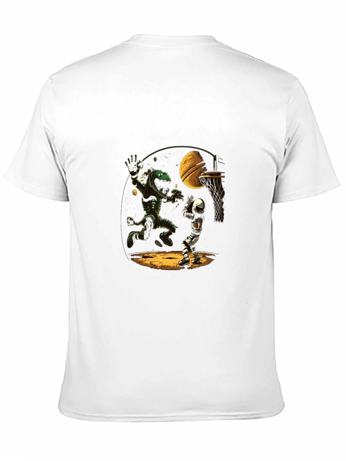 Alien vs. Astronaut Basketball T-Shirt