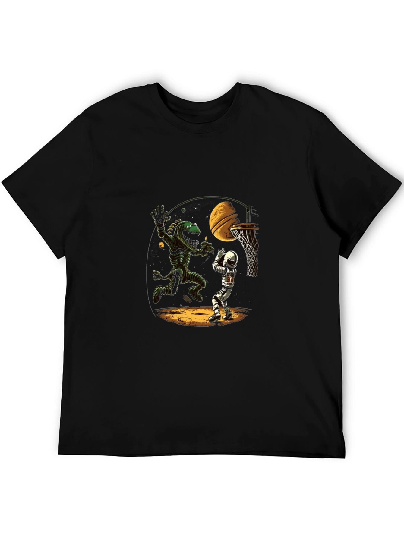 Alien vs. Astronaut Basketball T-Shirt