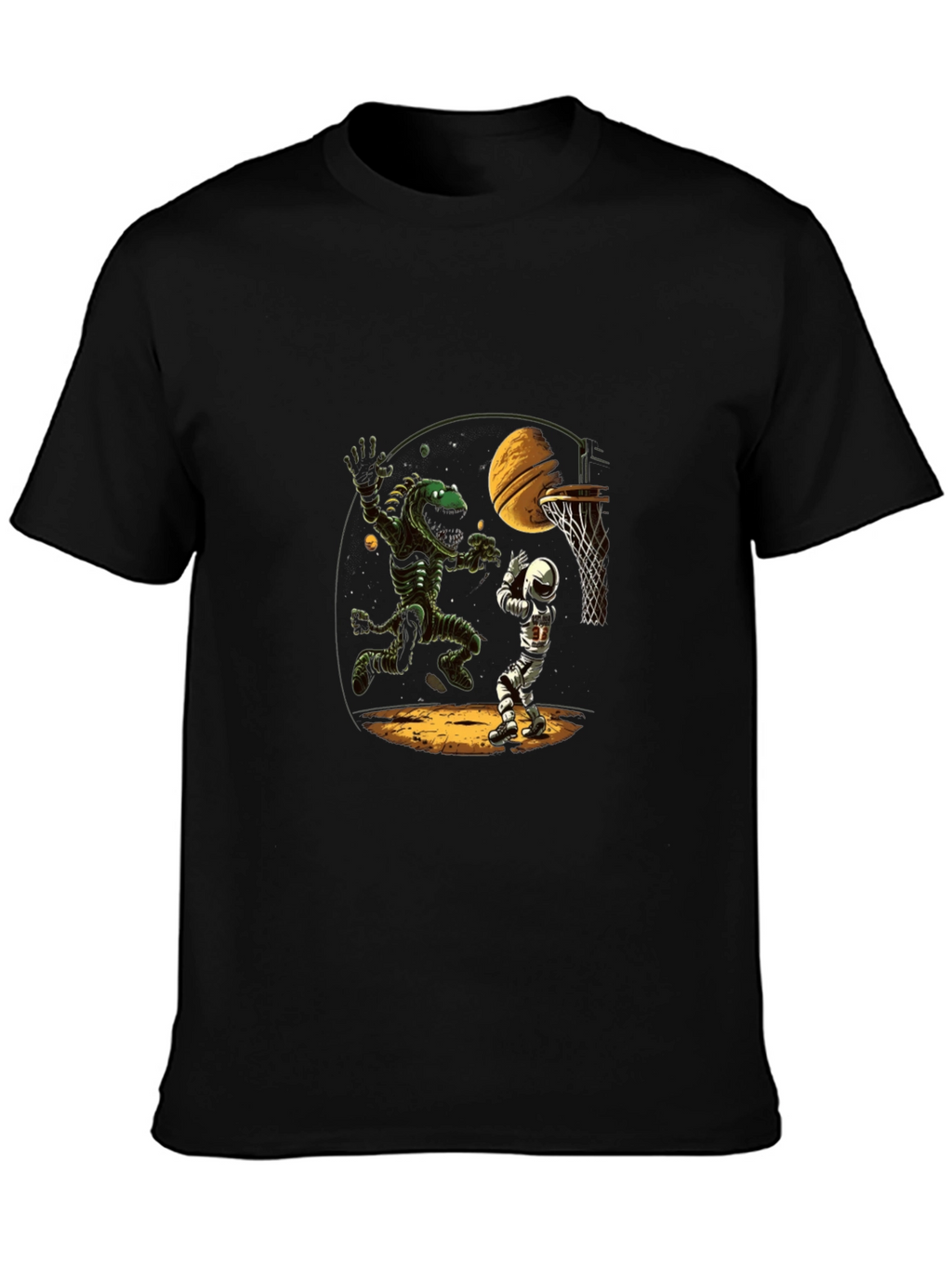 Alien vs. Astronaut Basketball T-Shirt