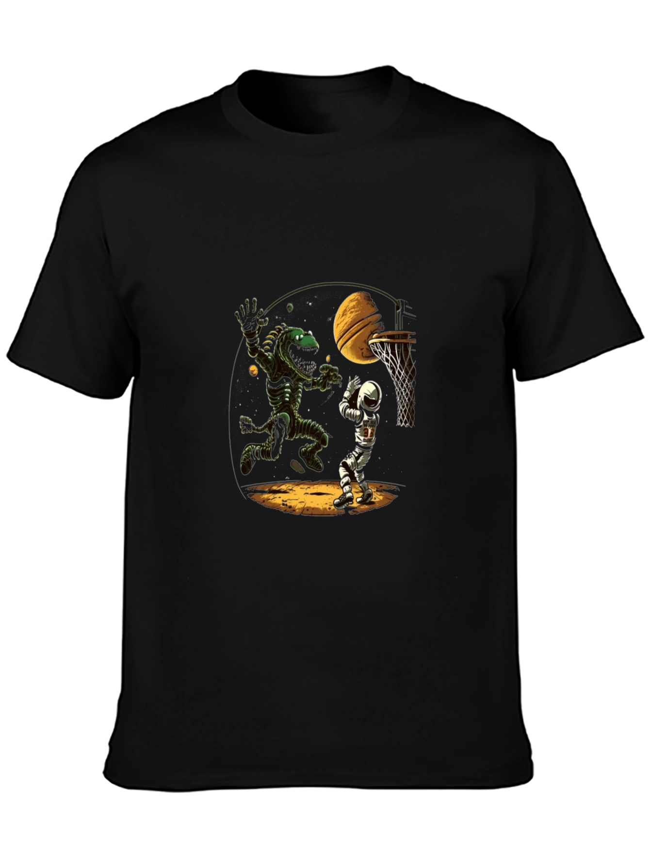 Alien vs. Astronaut Basketball T-Shirt
