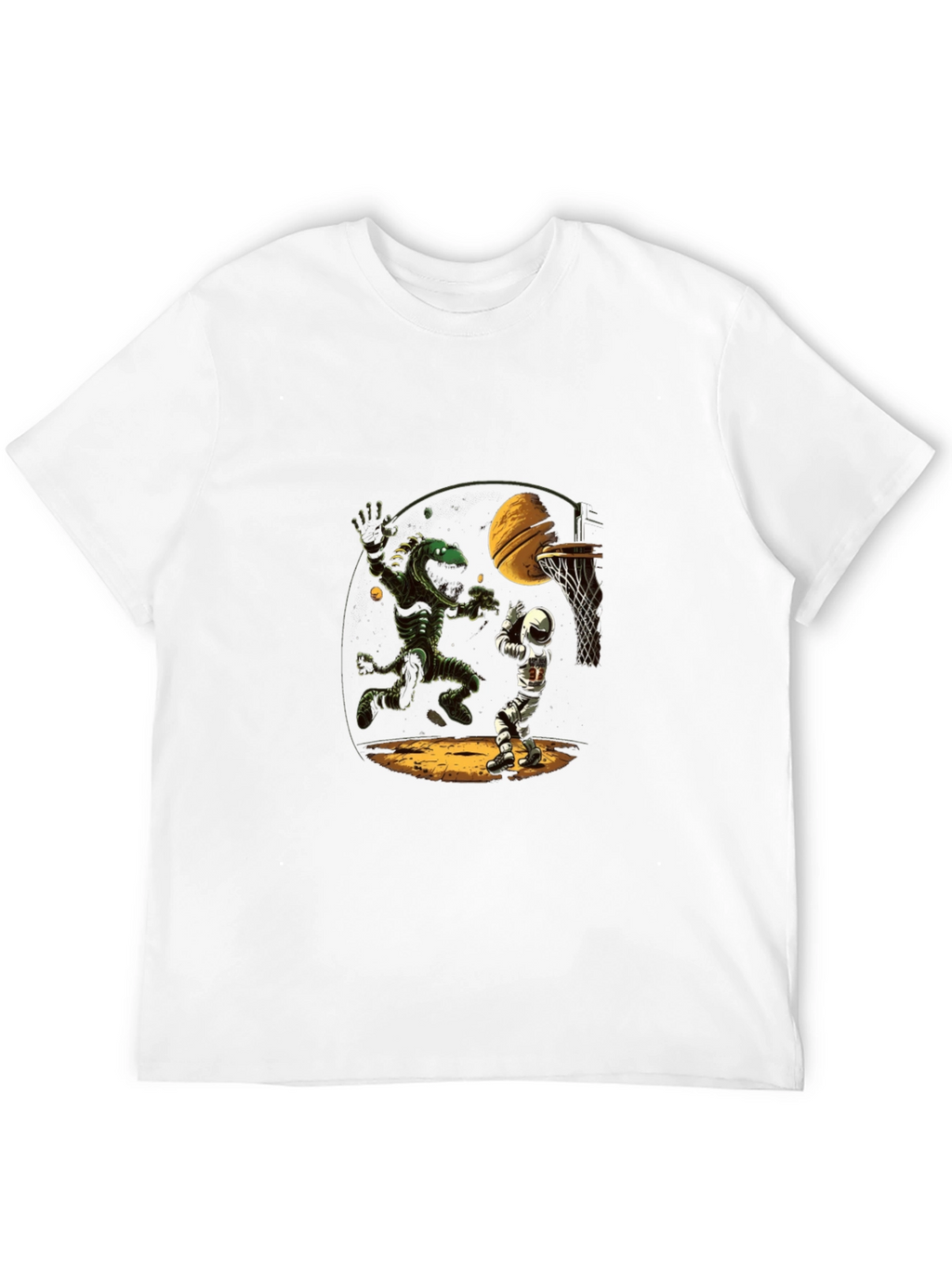 Alien vs. Astronaut Basketball T-Shirt