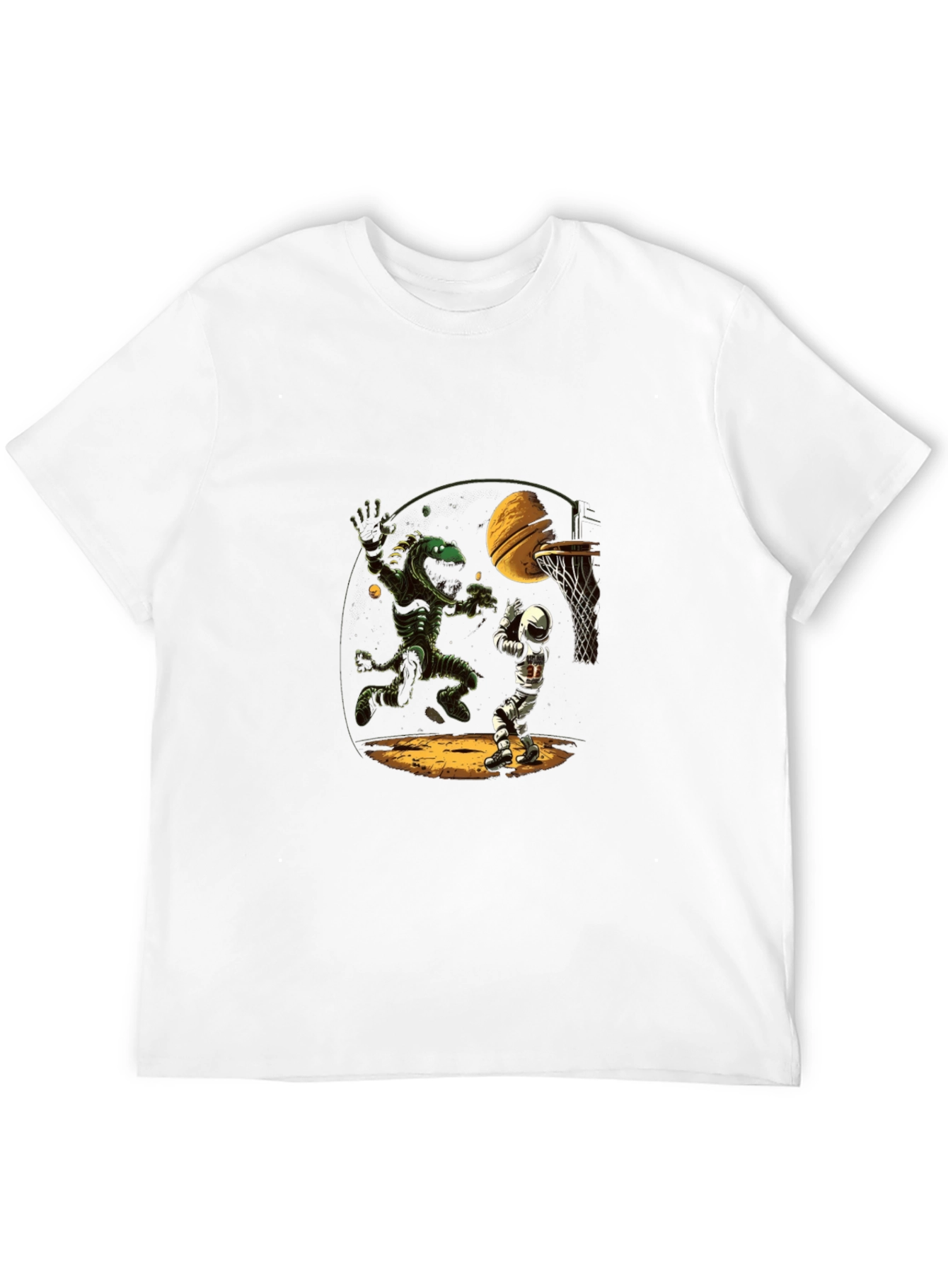 Alien vs. Astronaut Basketball T-Shirt