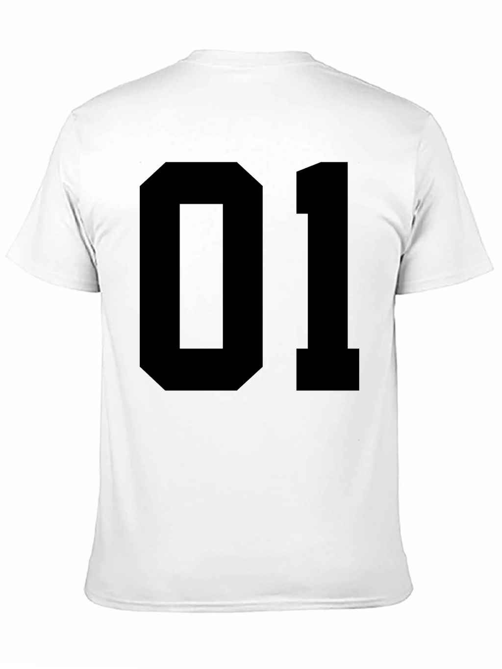 Black T-Shirt with Bold 01 Graphic
