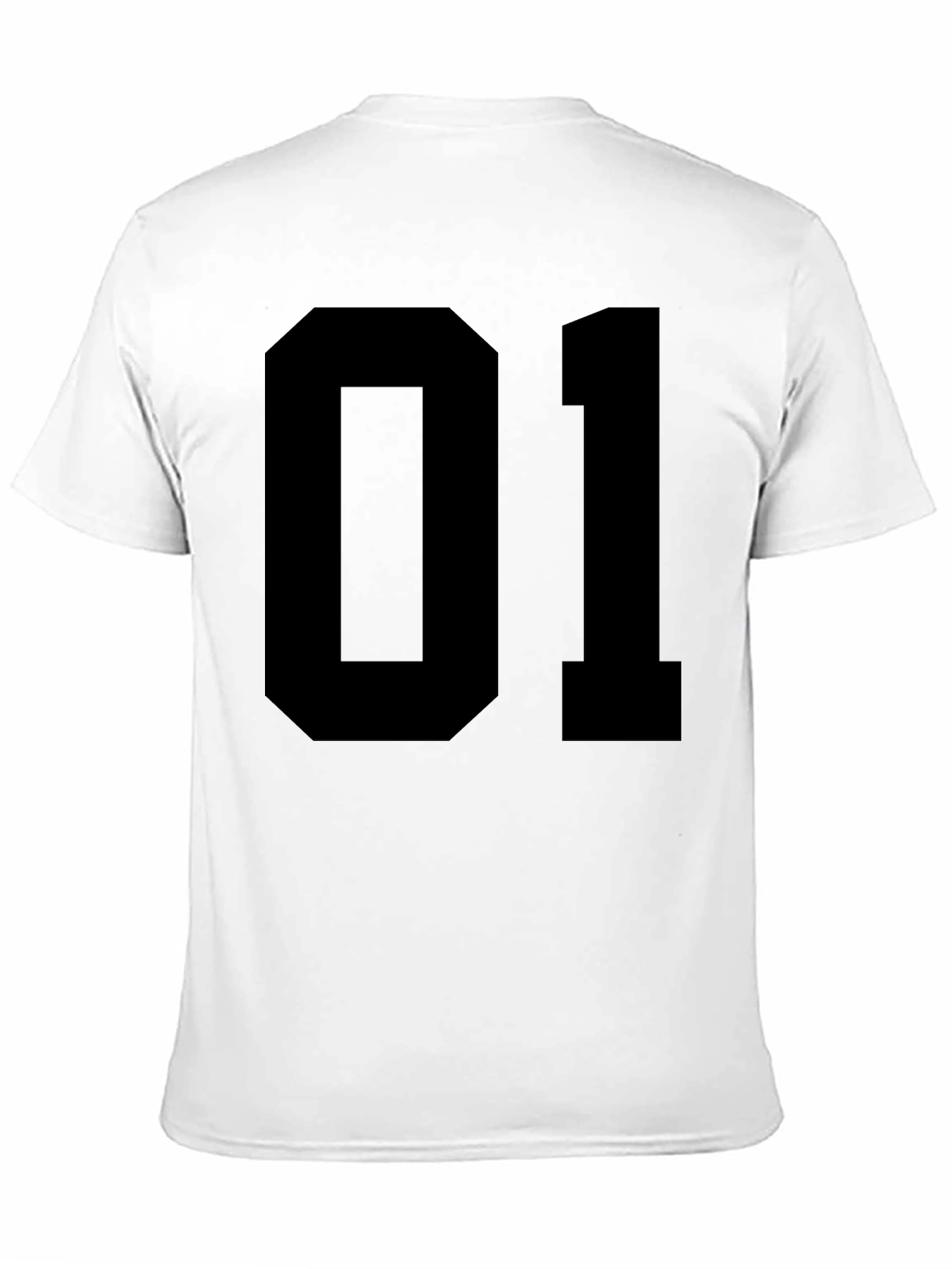 Black T-Shirt with Bold 01 Graphic