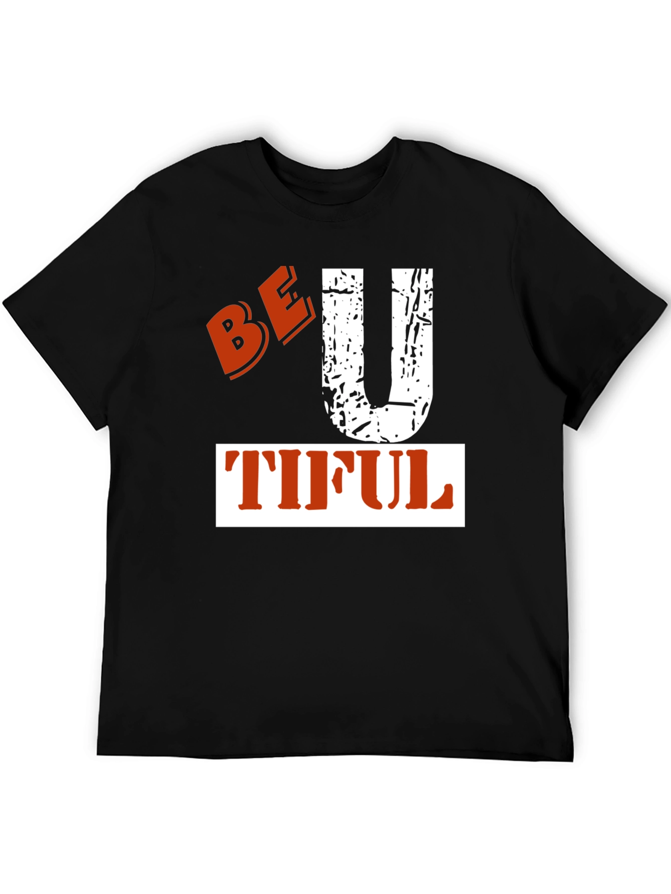 Be-U-Tiful Graphic Tee - Black Cotton T-Shirt