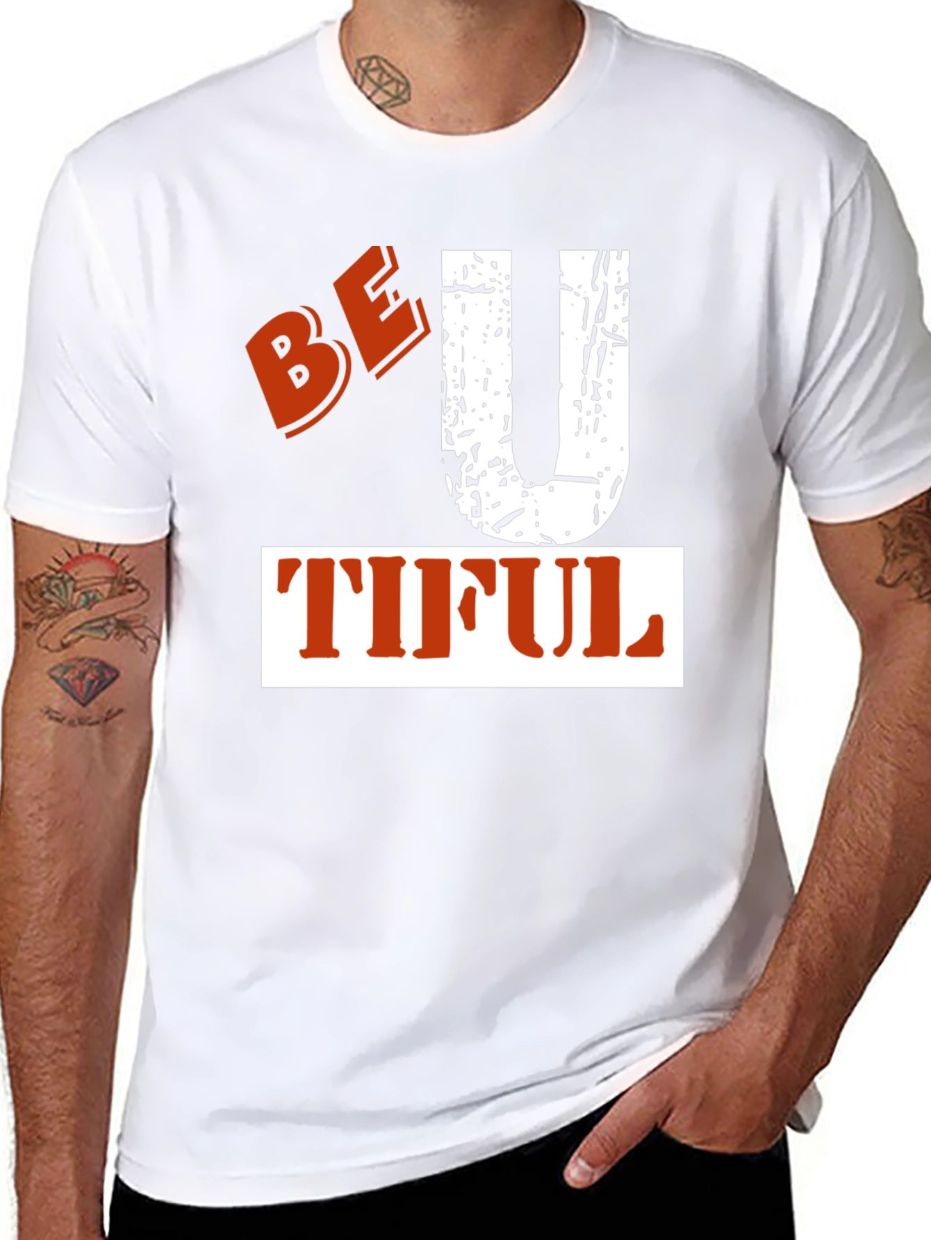 Be-U-Tiful Graphic Tee - Black Cotton T-Shirt