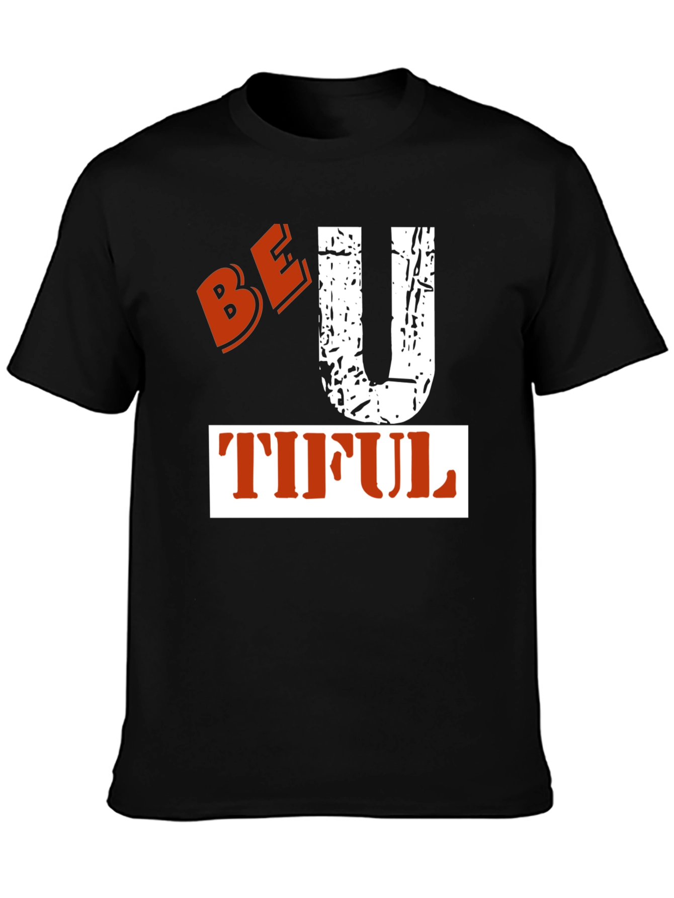 Be-U-Tiful Graphic Tee - Black Cotton T-Shirt
