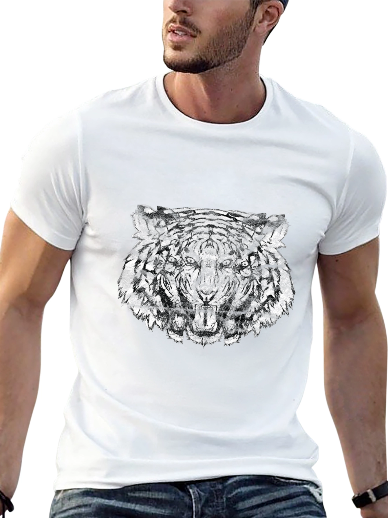 Black Tiger Graphic T-Shirt