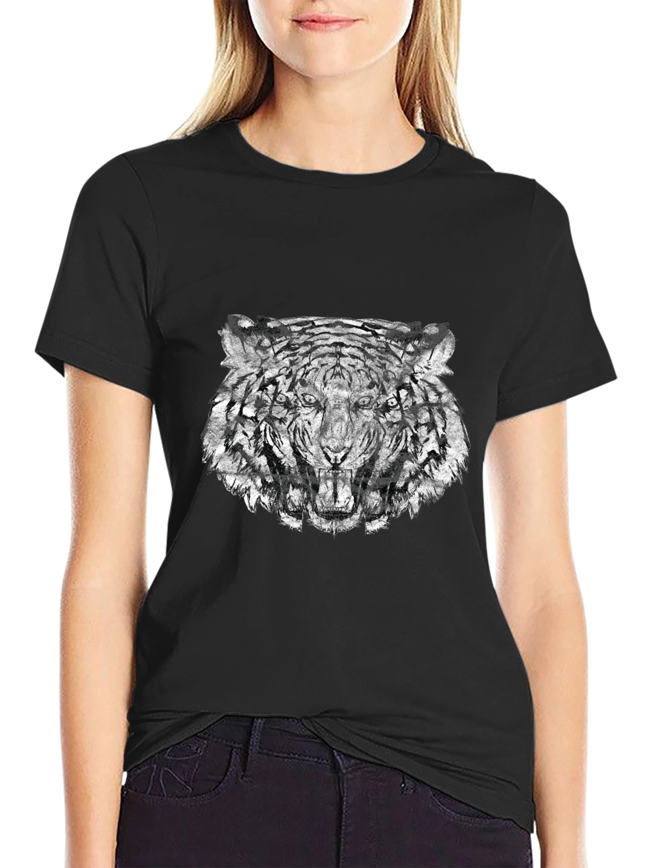 Black Tiger Graphic T-Shirt