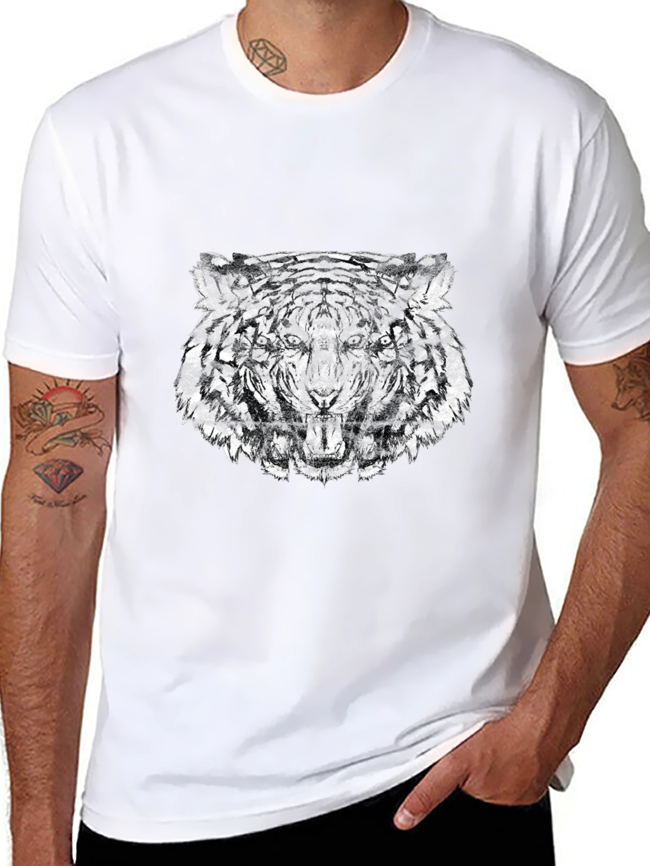 Black Tiger Graphic T-Shirt
