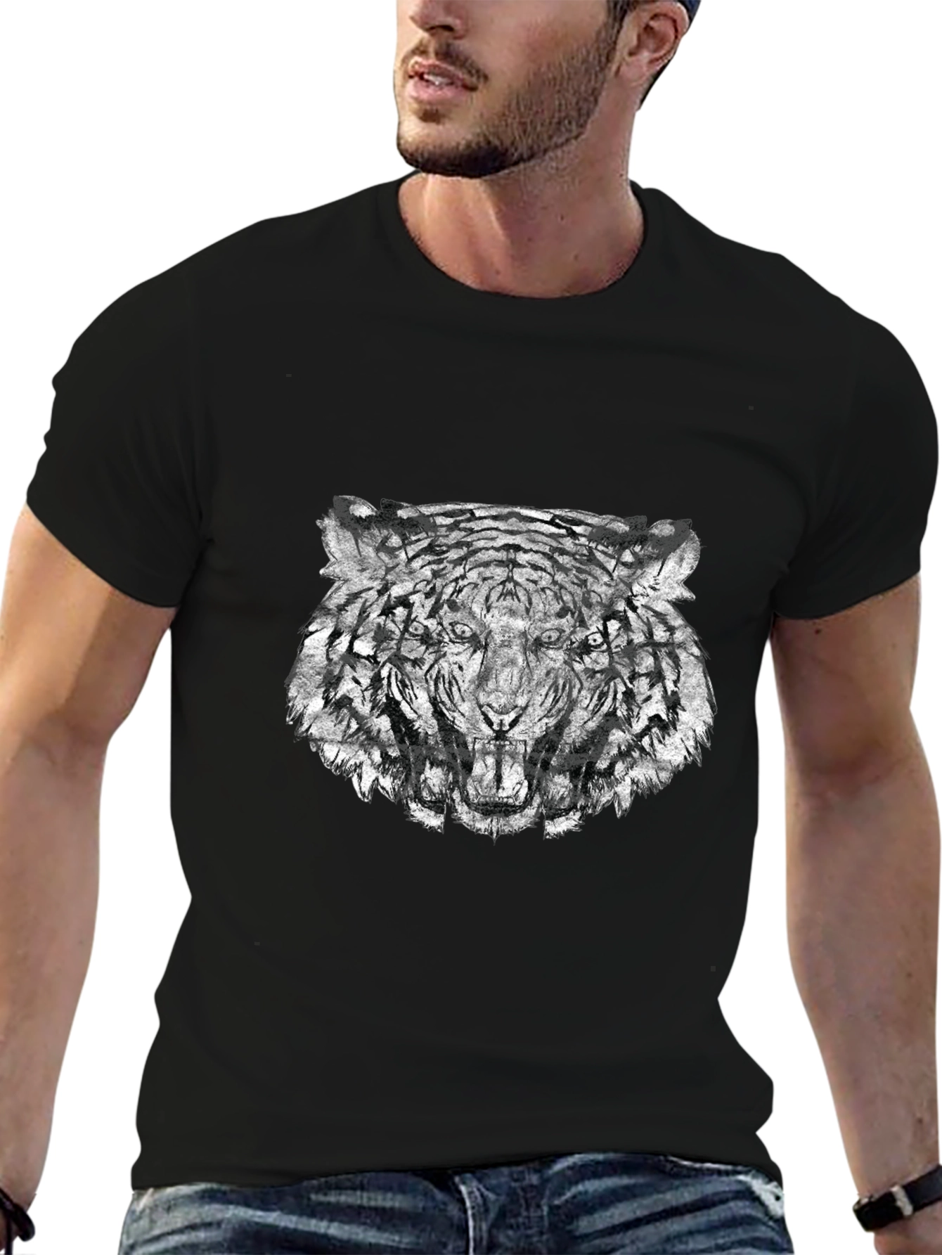 Black Tiger Graphic T-Shirt
