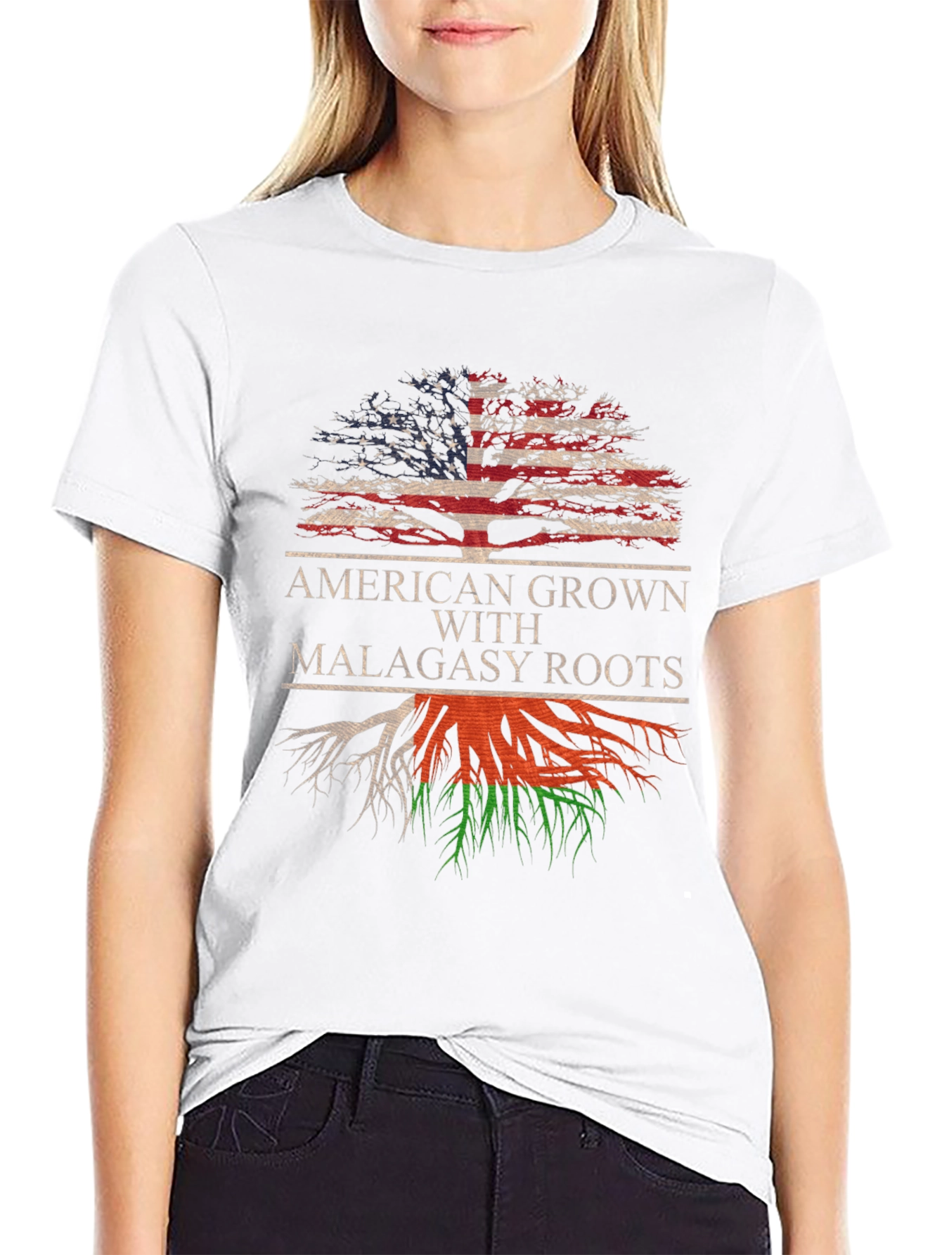 American Grown with Malagasy Roots T-Shirt