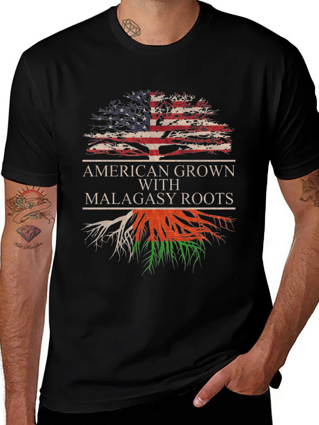 American Grown with Malagasy Roots T-Shirt