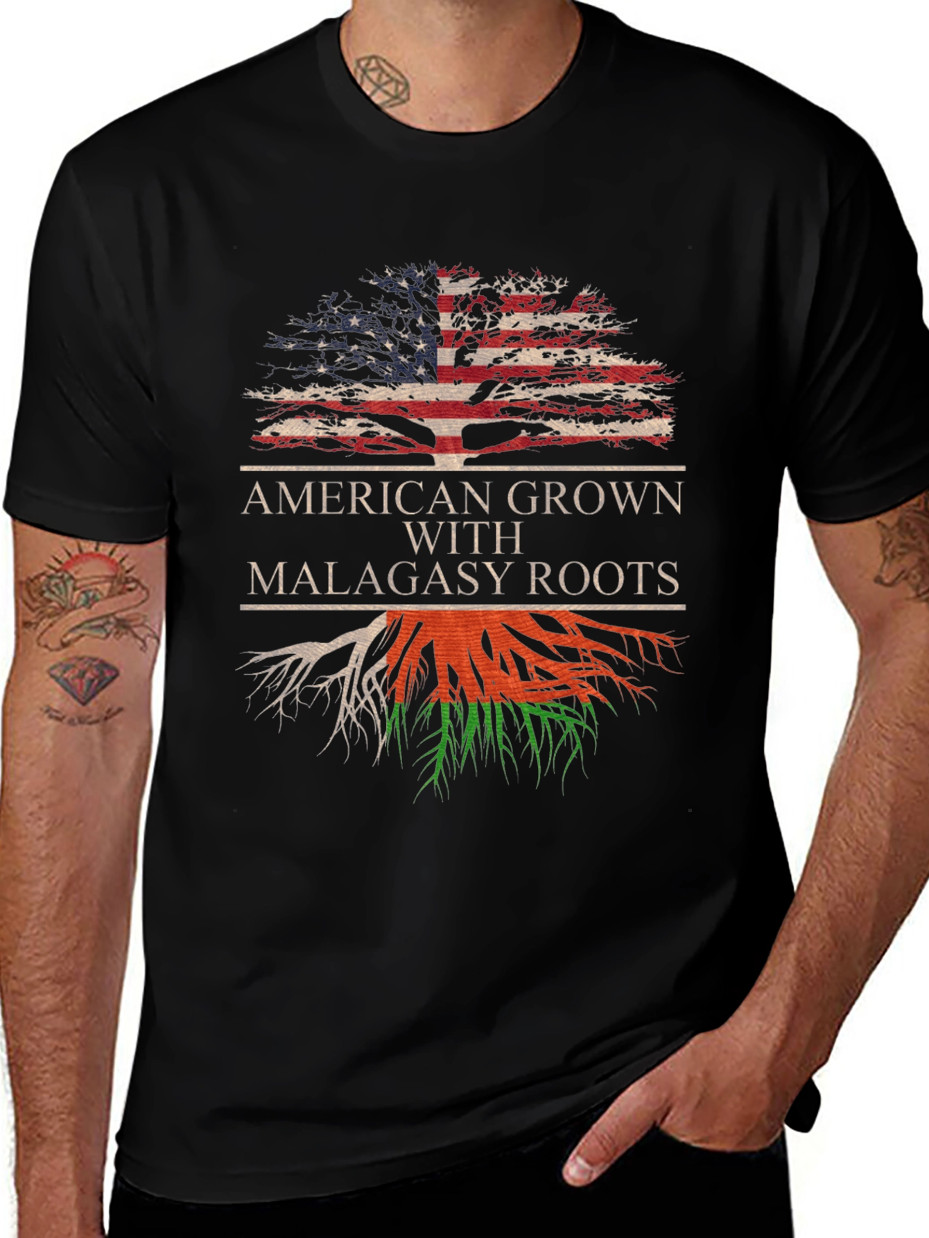 American Grown with Malagasy Roots T-Shirt