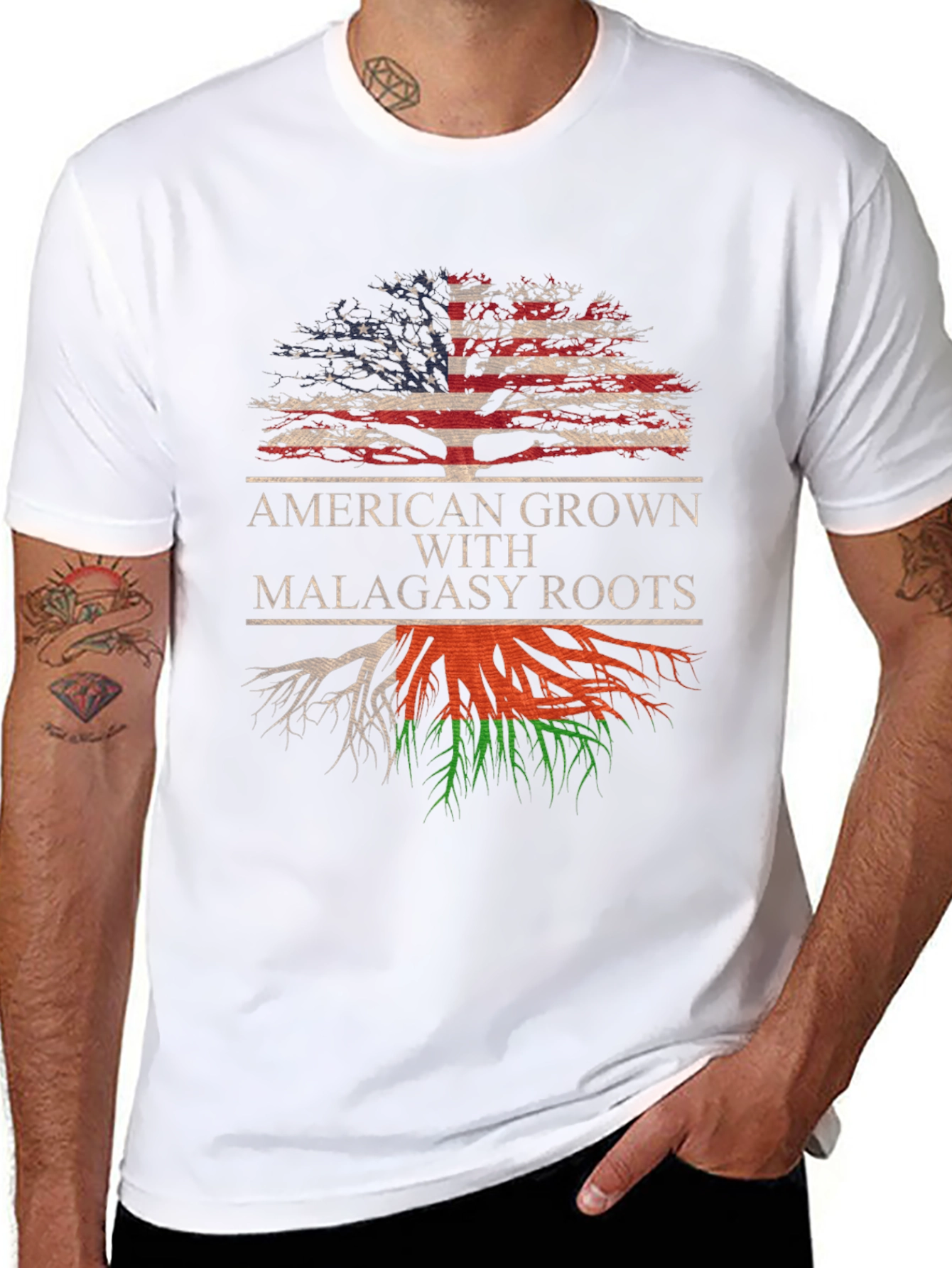 American Grown with Malagasy Roots T-Shirt