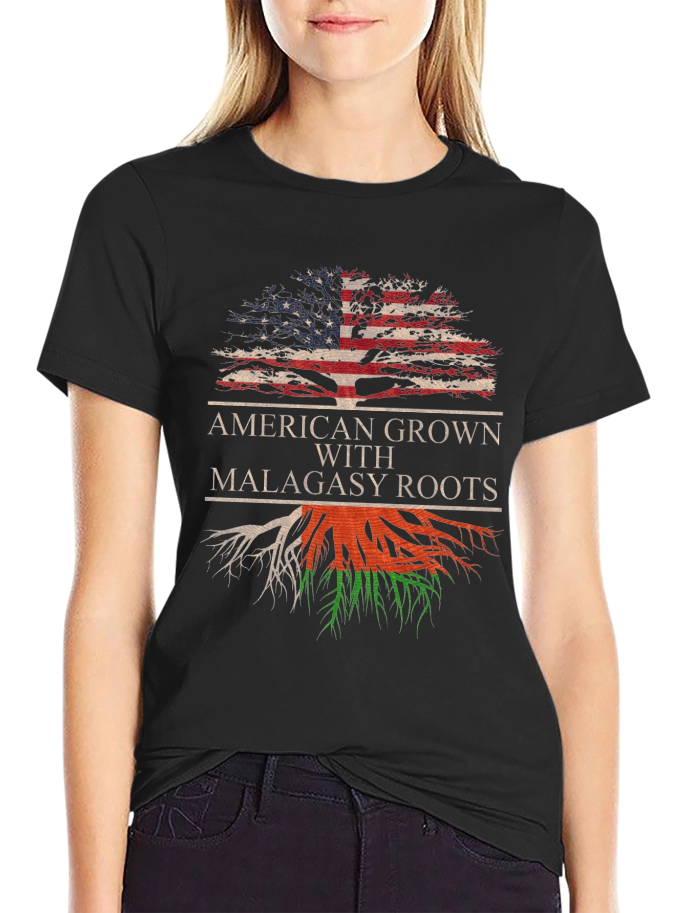 American Grown with Malagasy Roots T-Shirt