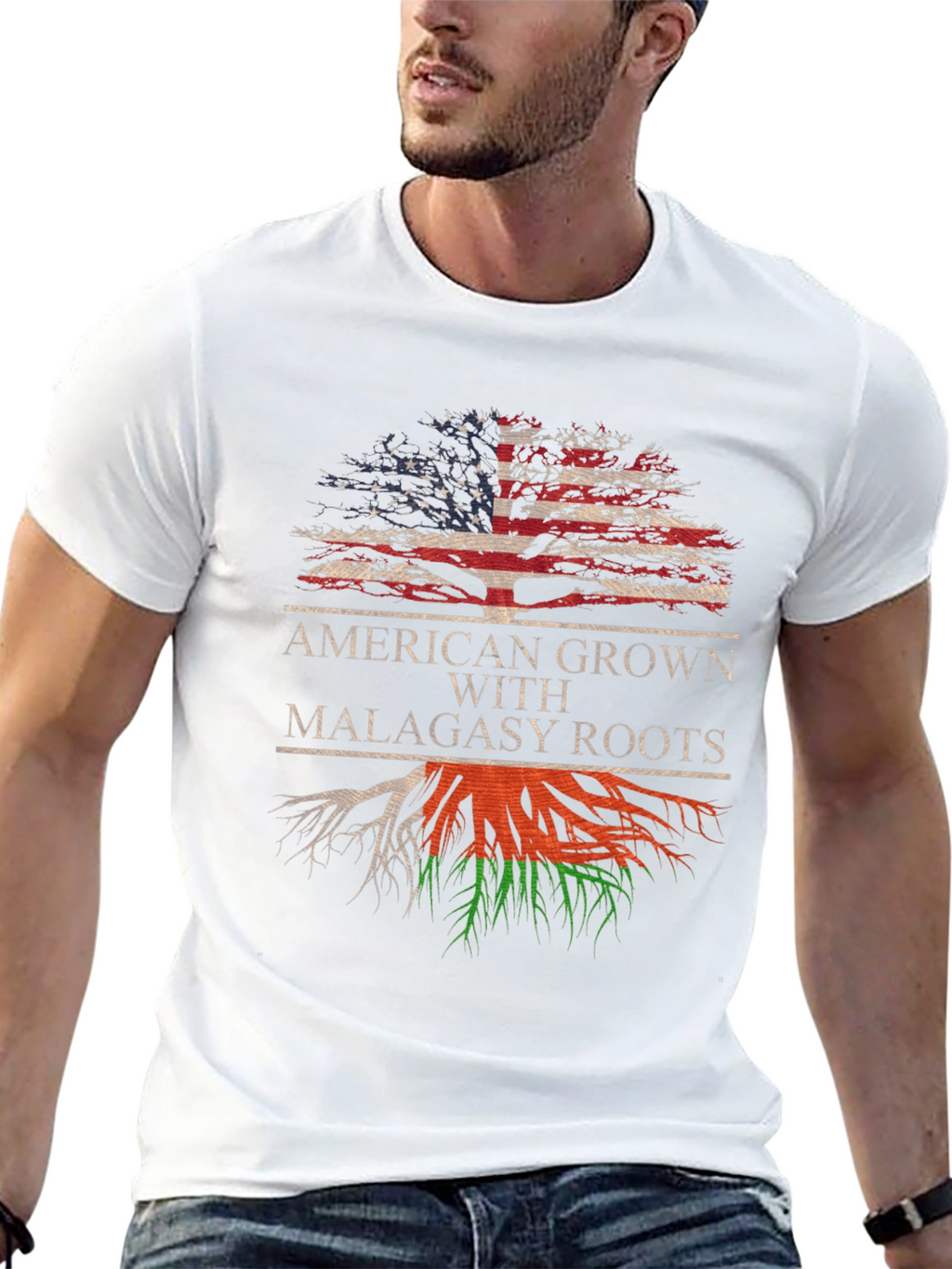 American Grown with Malagasy Roots T-Shirt
