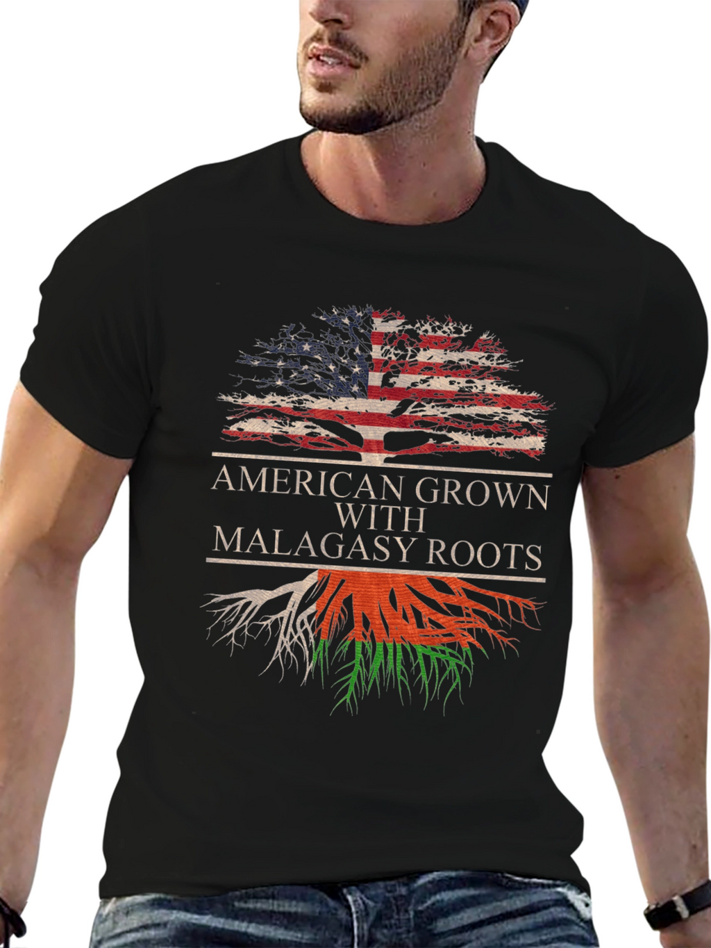 American Grown with Malagasy Roots T-Shirt