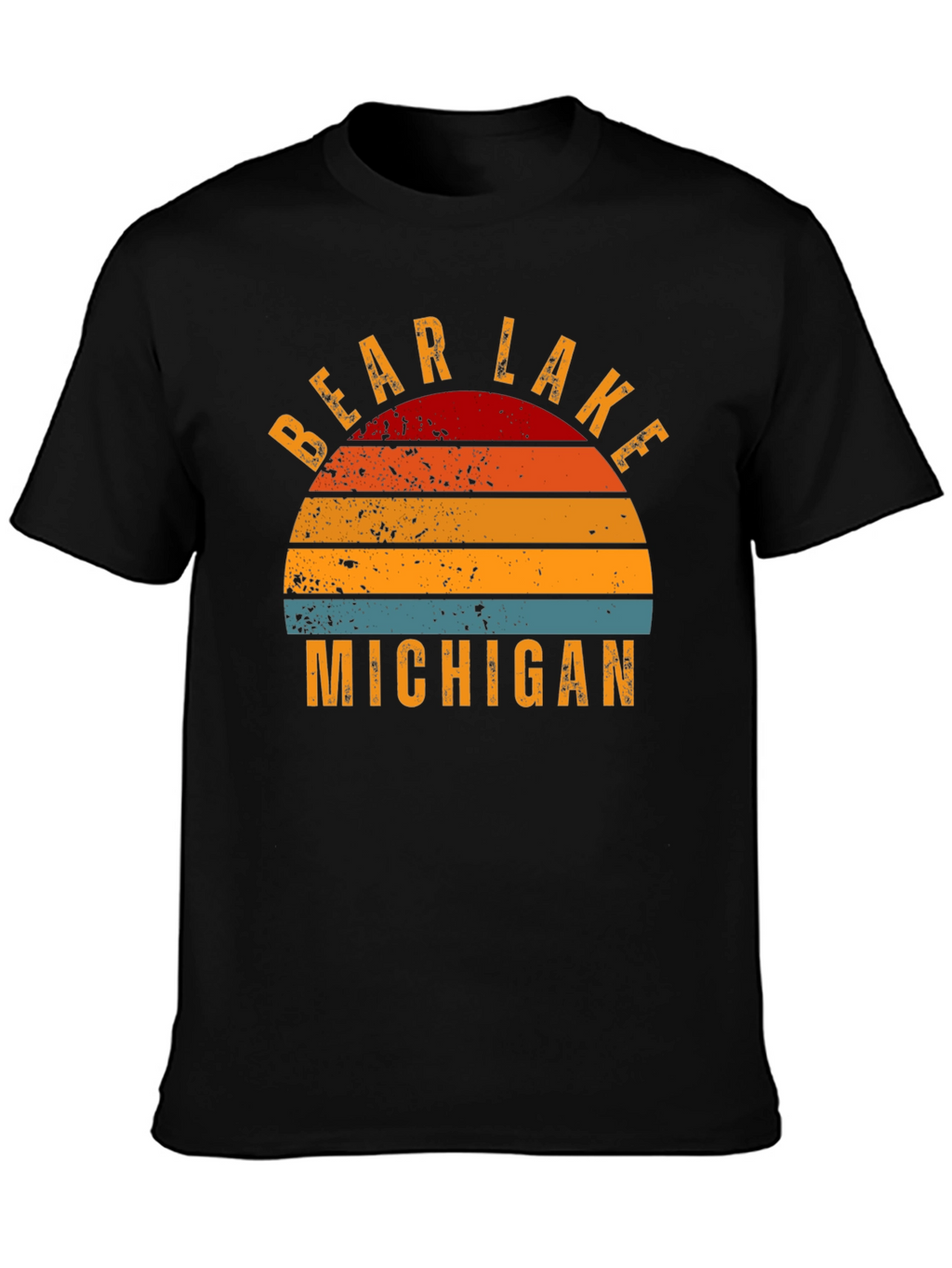 Bear Lake Michigan Retro Graphic T-Shirt