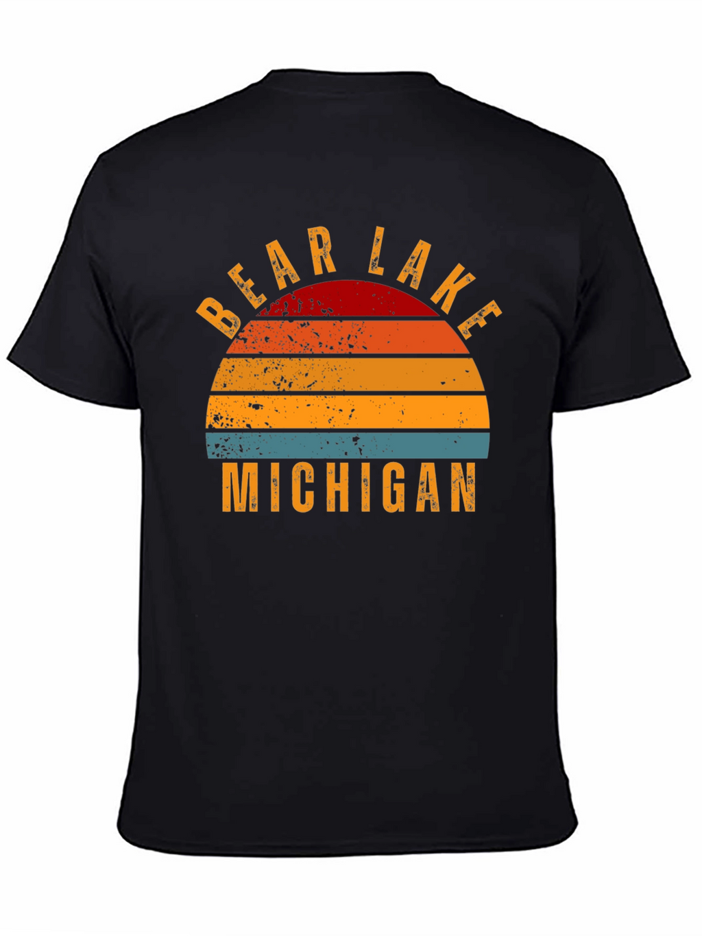 Bear Lake Michigan Retro Graphic T-Shirt