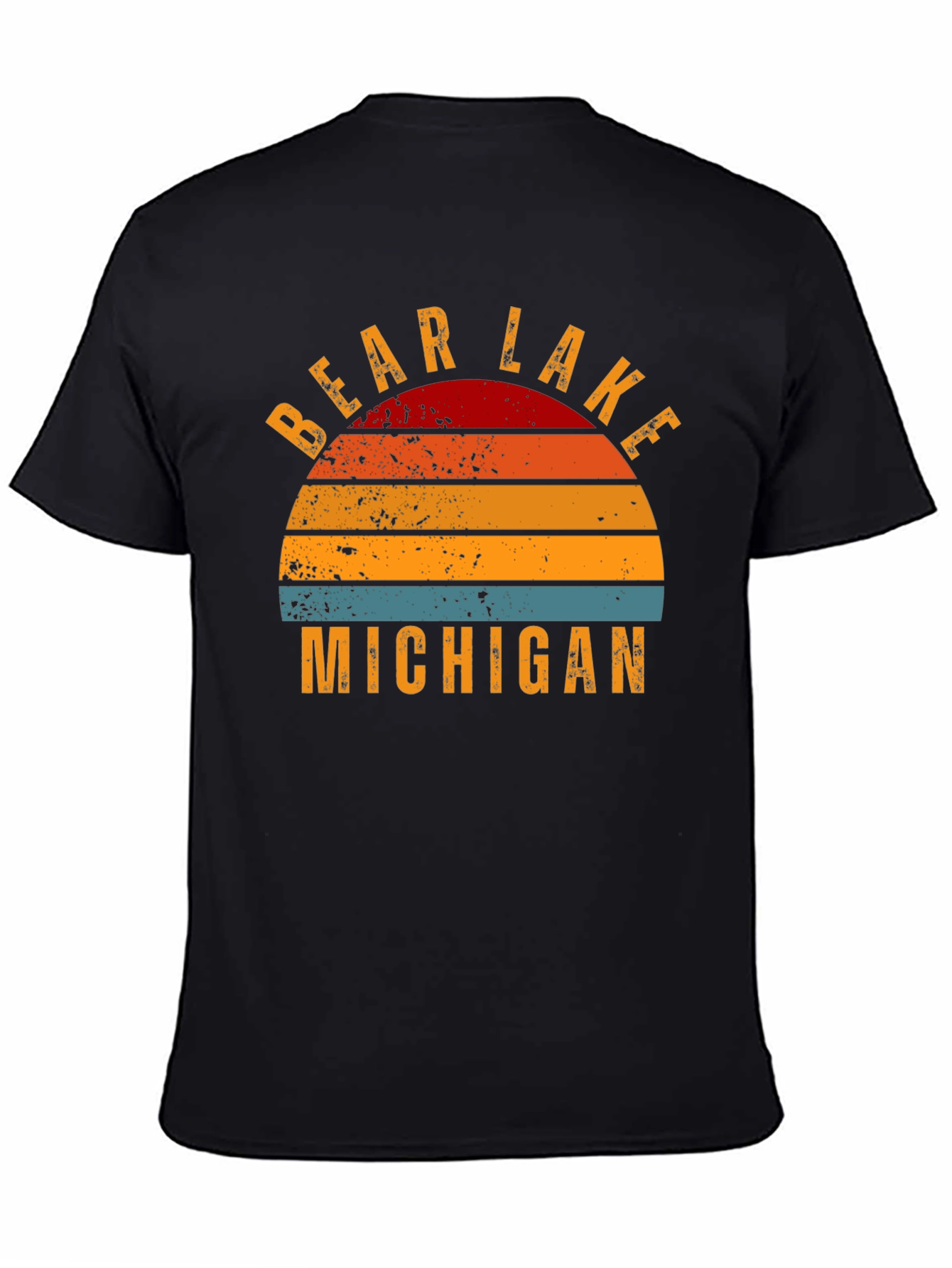 Bear Lake Michigan Retro Graphic T-Shirt