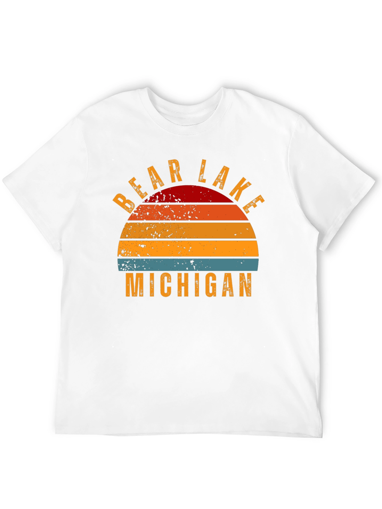 Bear Lake Michigan Retro Graphic T-Shirt