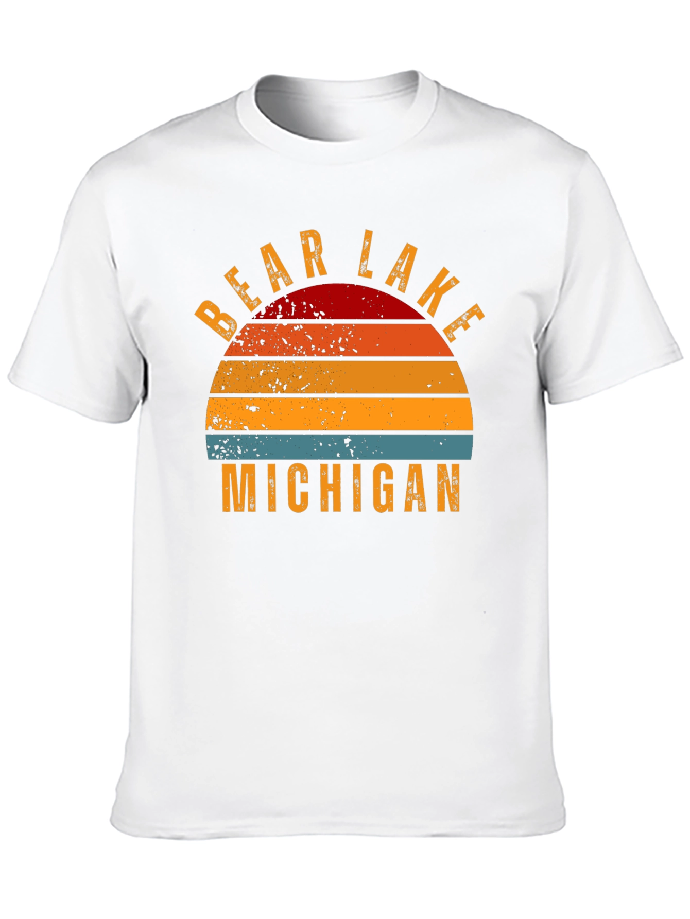 Bear Lake Michigan Retro Graphic T-Shirt