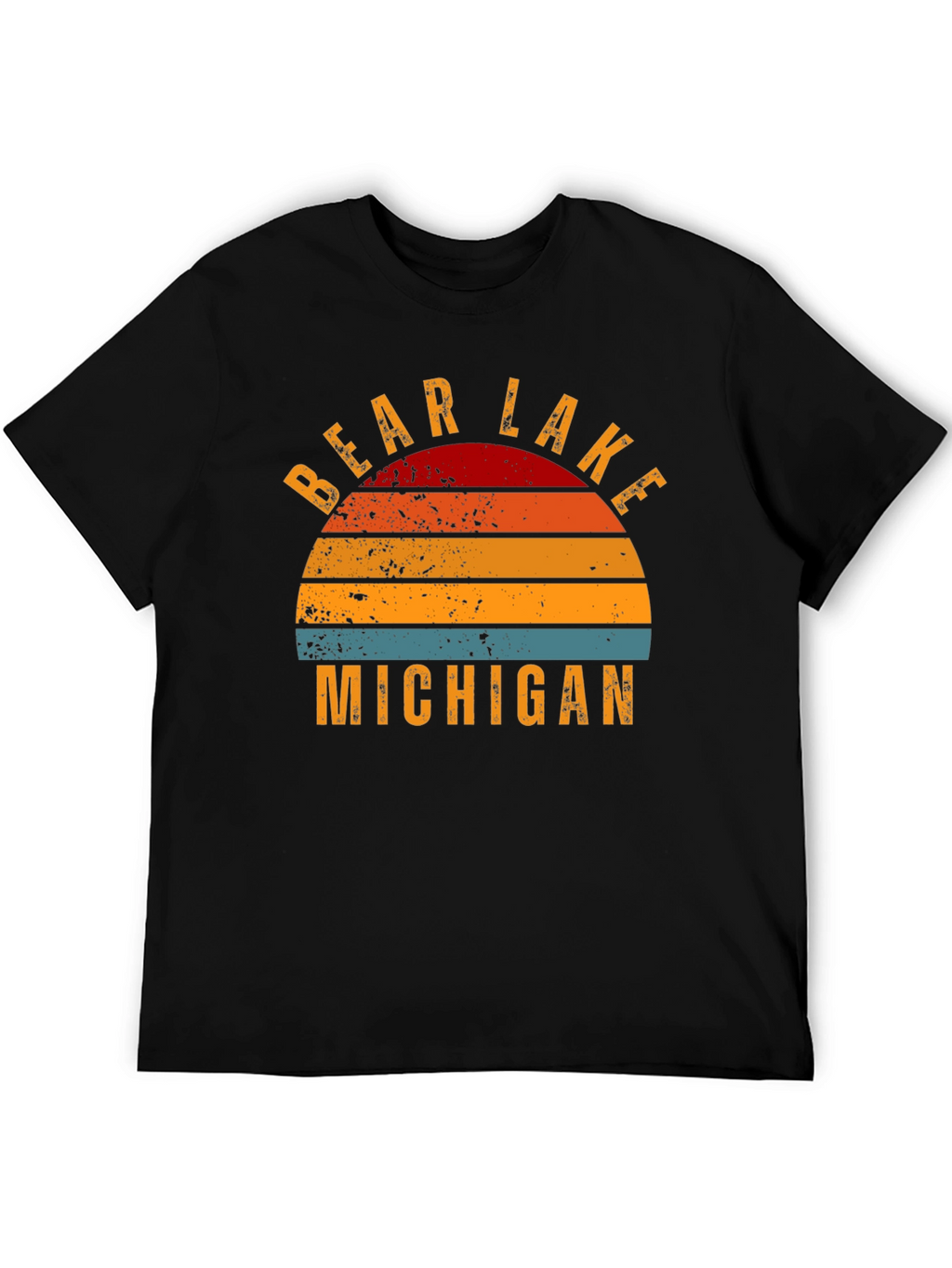 Bear Lake Michigan Retro Graphic T-Shirt