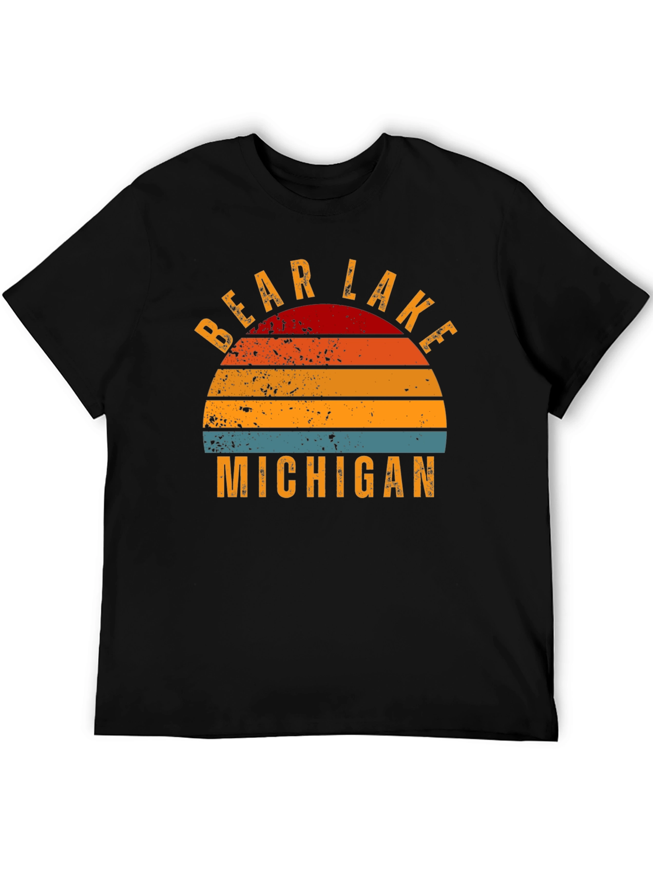 Bear Lake Michigan Retro Graphic T-Shirt