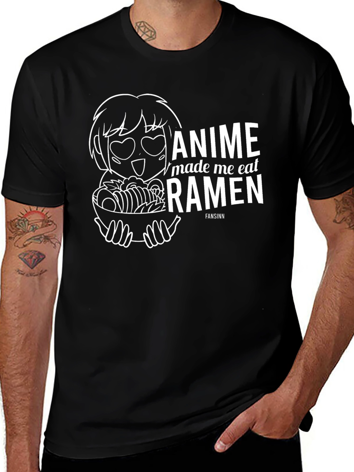 Anime Made Me Eat Ramen Funny T-Shirt