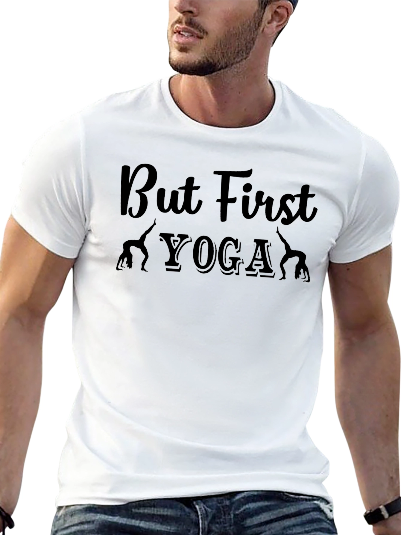 But First Yoga Graphic Tee - Black
