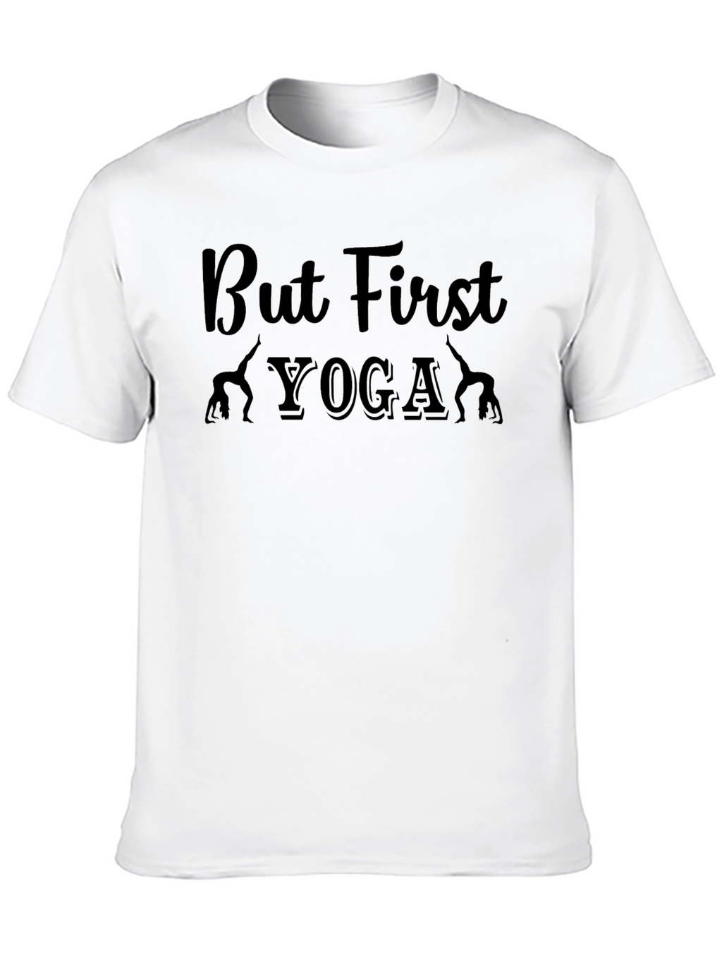 But First Yoga Graphic Tee - Black