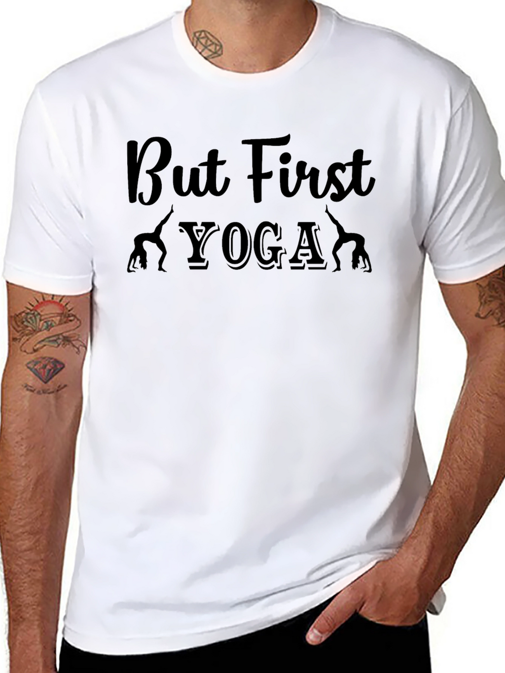 But First Yoga Graphic Tee - Black