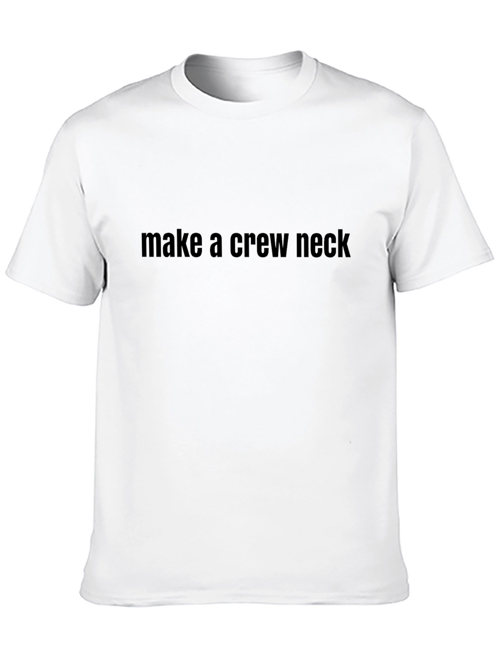 Black Crew Neck T-Shirt with Text