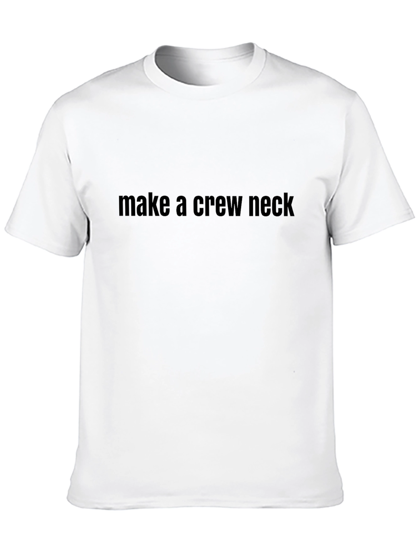 Black Crew Neck T-Shirt with Text