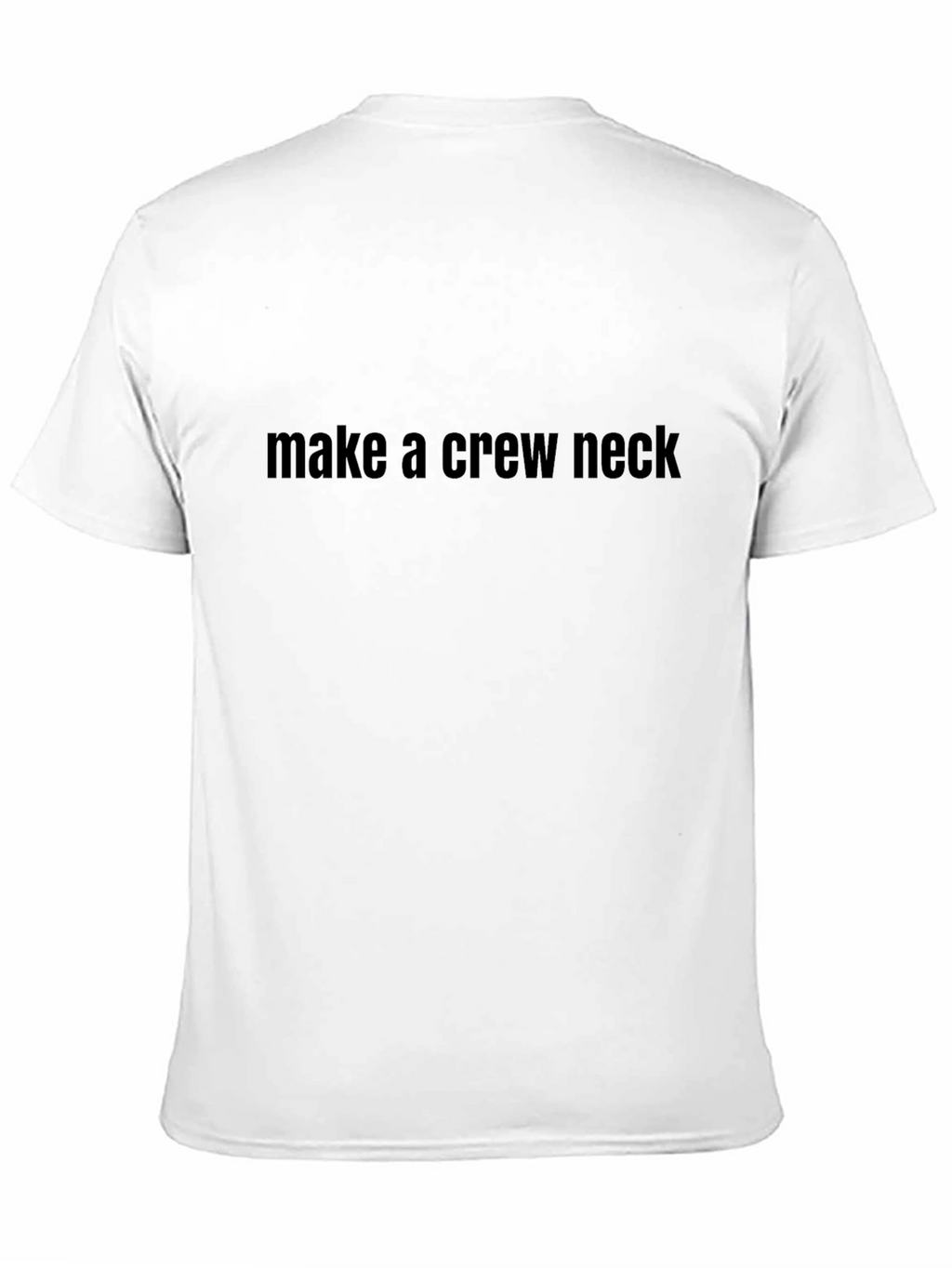 Black Crew Neck T-Shirt with Text