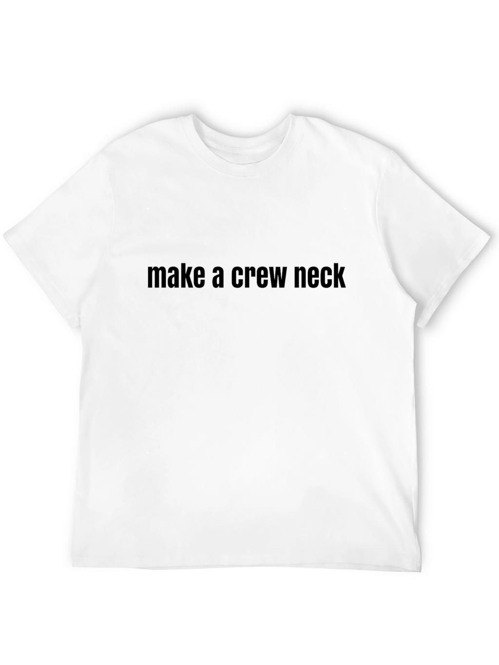 Black Crew Neck T-Shirt with Text