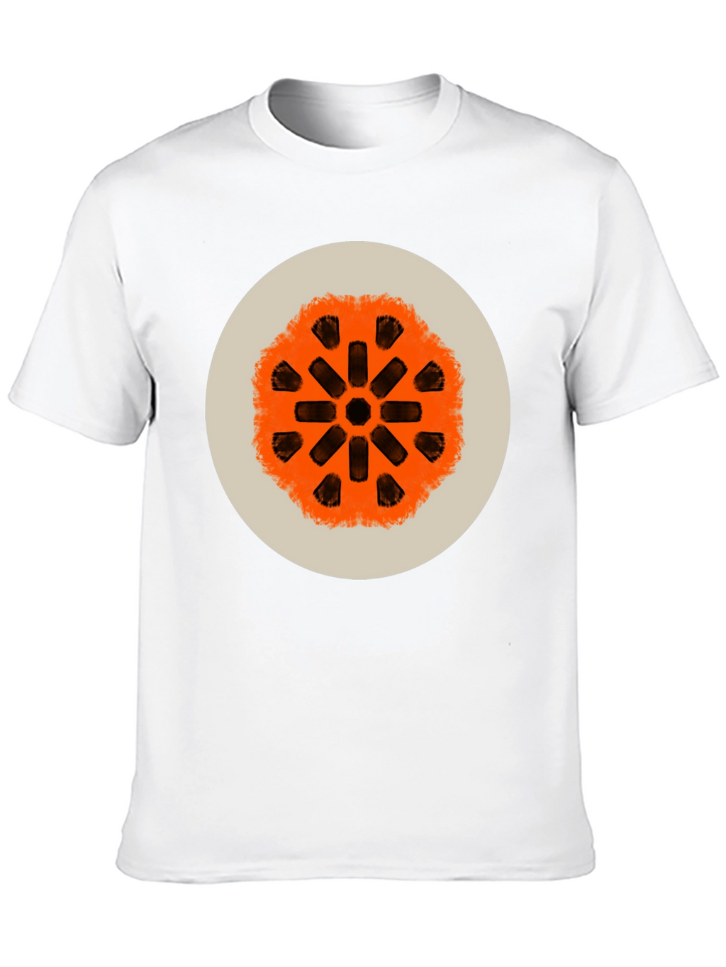 Abstract Graphic Print Crew Neck Tee
