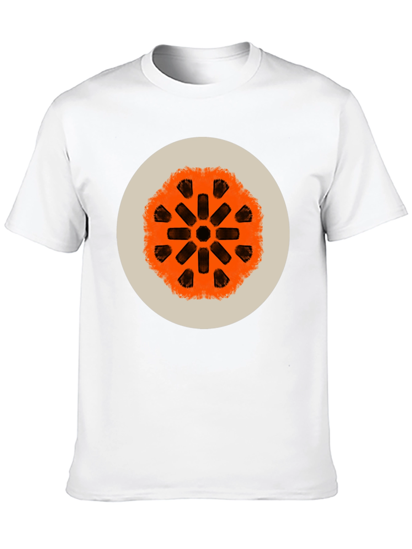 Abstract Graphic Print Crew Neck Tee