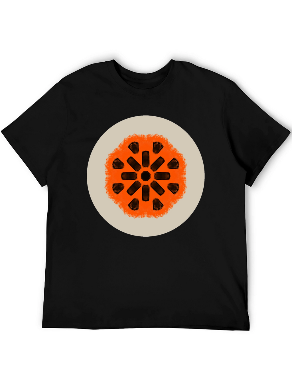 Abstract Graphic Print Crew Neck Tee