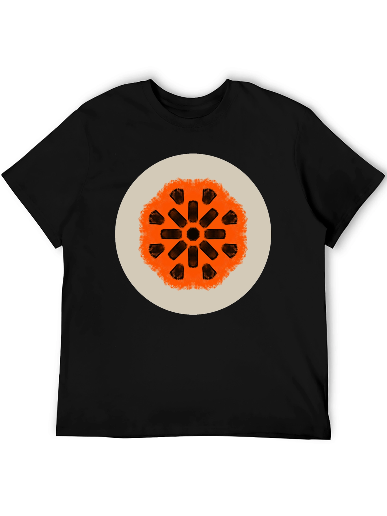 Abstract Graphic Print Crew Neck Tee