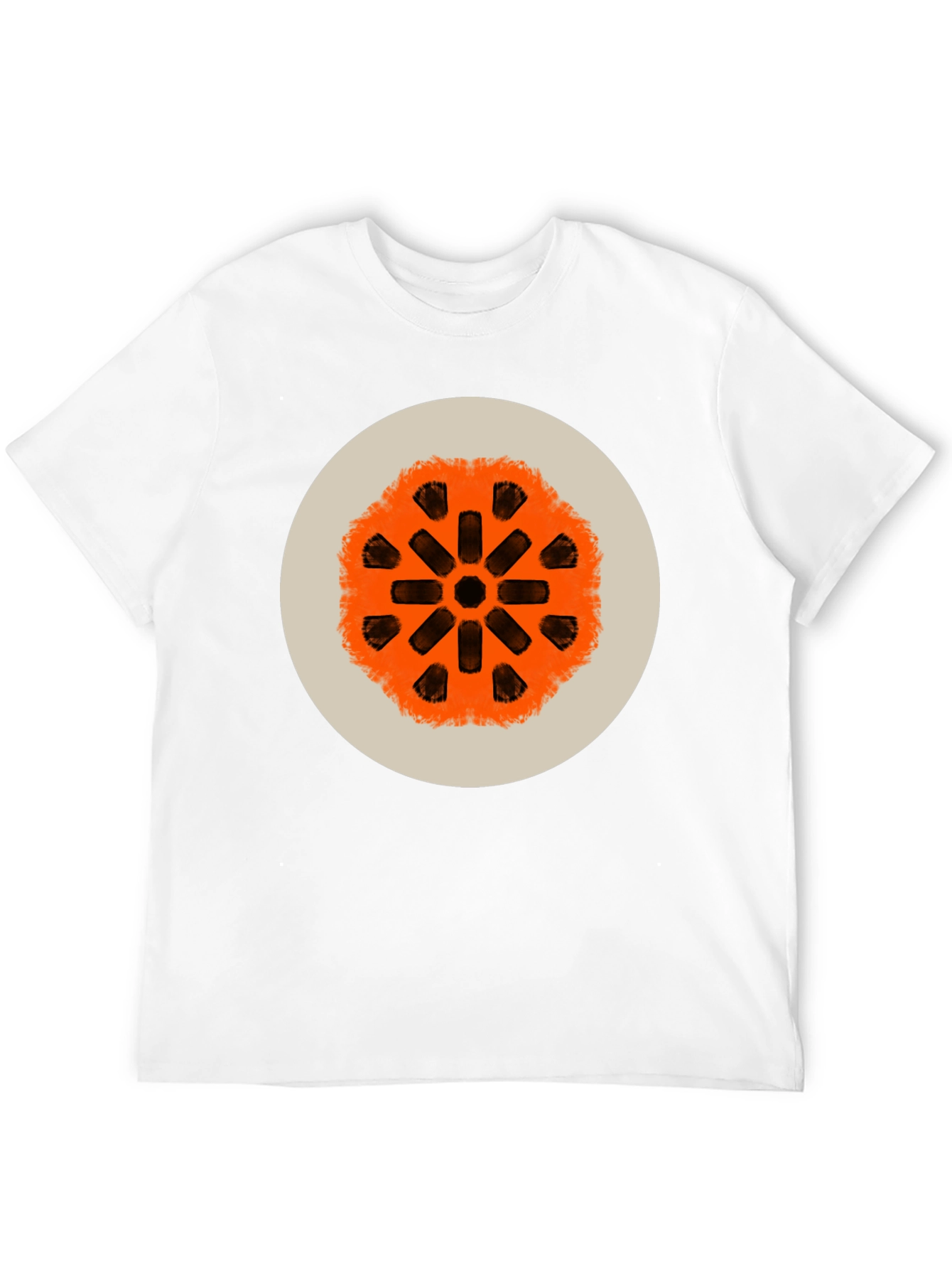 Abstract Graphic Print Crew Neck Tee