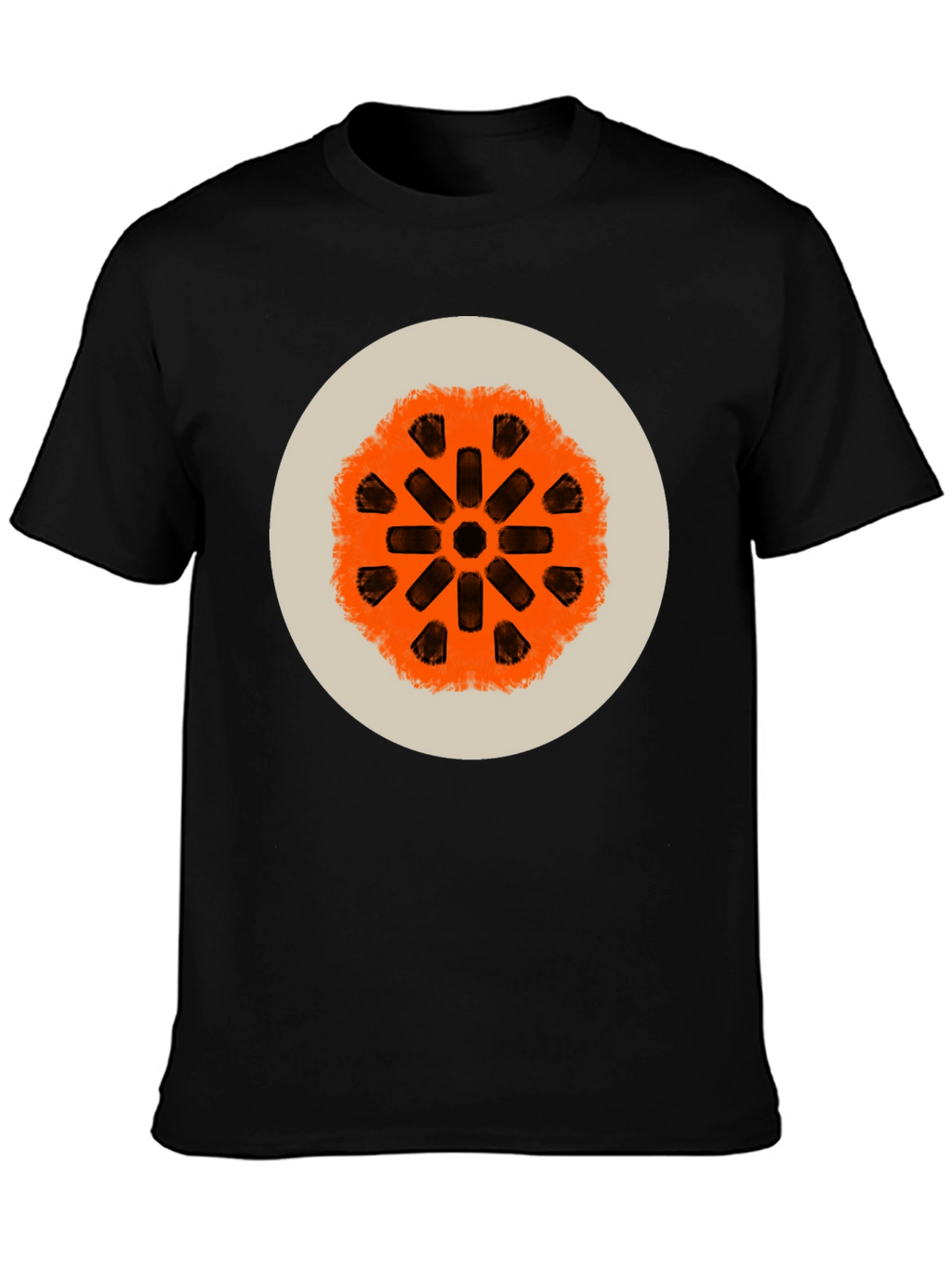 Abstract Graphic Print Crew Neck Tee