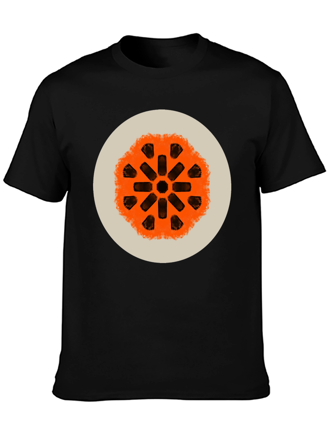 Abstract Graphic Print Crew Neck Tee