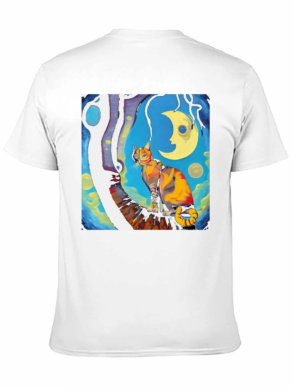 Artistic Cat T-Shirt - Unique Graphic Tee