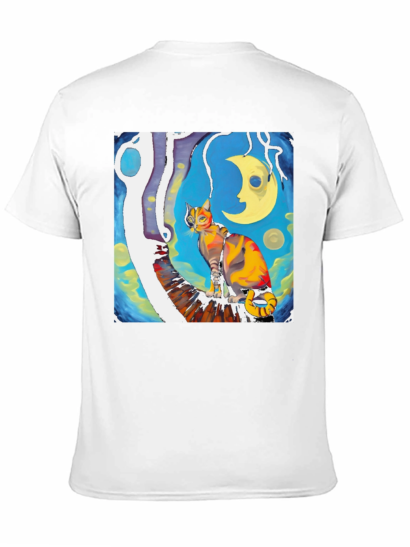 Artistic Cat T-Shirt - Unique Graphic Tee